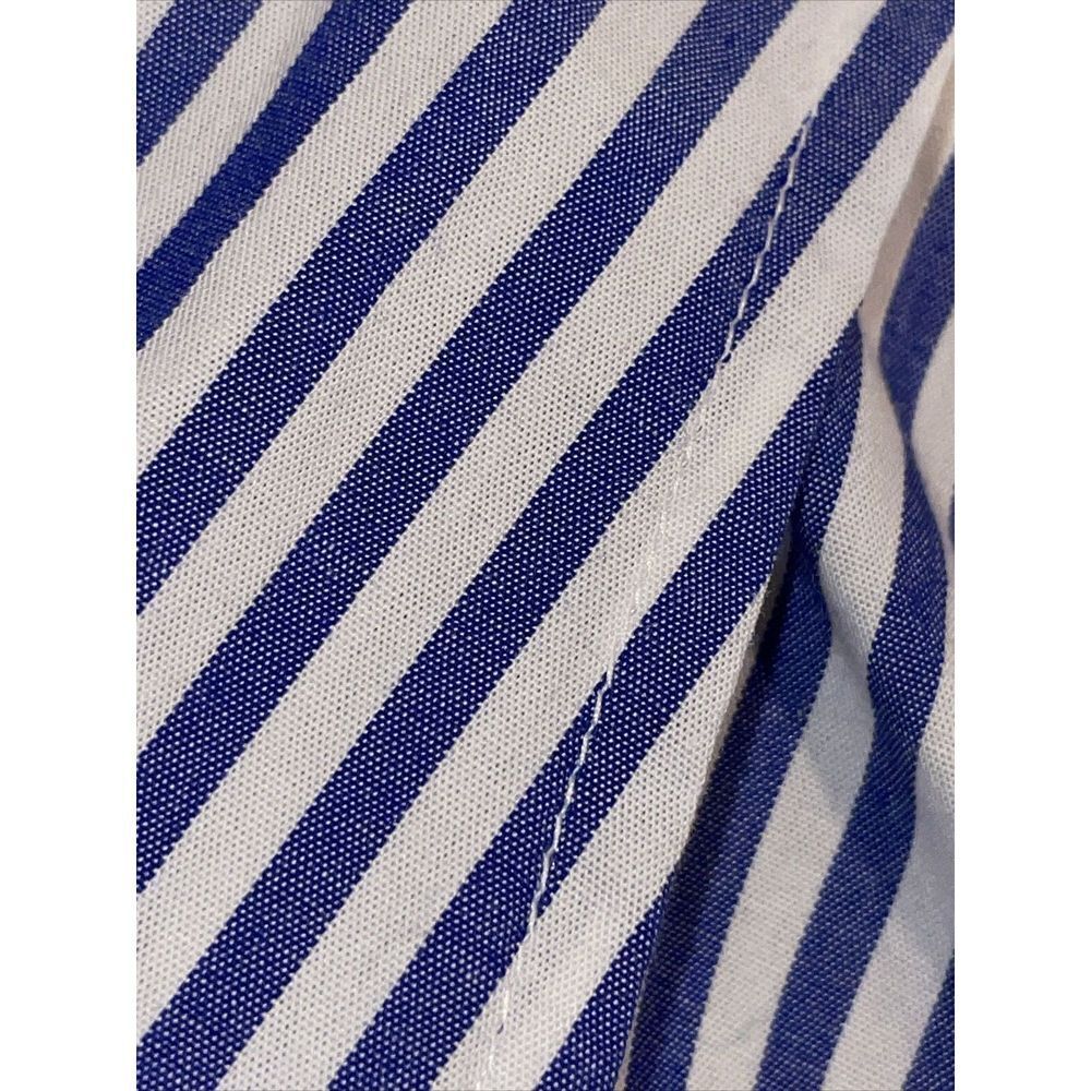 Sundance Front Tie Blouse Top Women’s Large Blue White Cotton Button Up Stripes - Picture 6 of 6